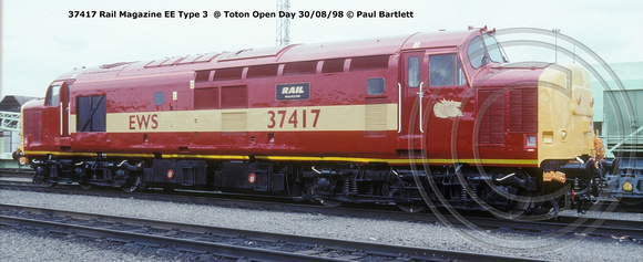 37417 Rail Magazine EE Type 3  @ Toton Open Day 98-08-30 © Paul Bartlett w