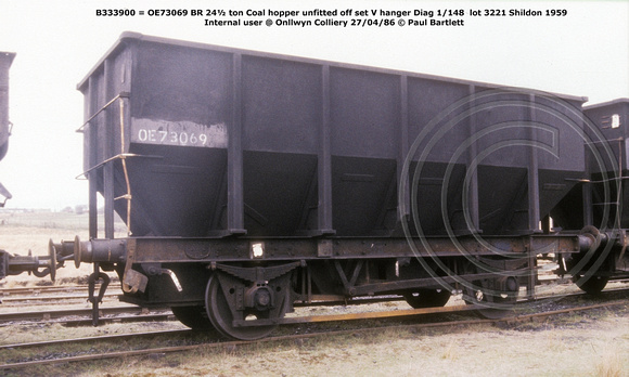 B333900 = OE73069 @ Onllwyn Colliery 86-04-27 © Paul Bartlett w
