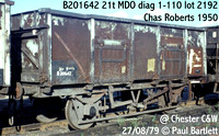 BR 21ton double door unfit minerals - 1950 design MDO diags 1/107 (Weld) & 1/110 (rivet)