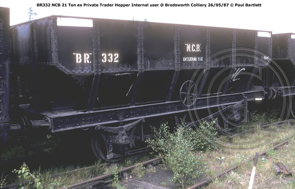 BR332 NCB ex Private Trader Hopper Internal user @ Brodsworth Colliery 87-05-26 © Paul Bartlett w