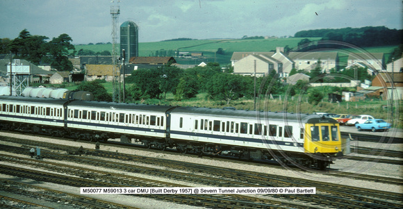 M50077 M59013 Derby 3 car DMU @ Severn Tunnel Junction 80-09-09 � Paul Bartlett [2w]