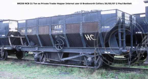 BR330 NCB ex Private Trader Hopper Internal user @ Brodsworth Colliery 87-05-26 © Paul Bartlett w