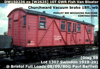 DW150236 [exW2625 Fish] Pooley van @ Bristol Full Loads 80-09-98