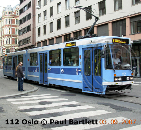 112 tram @ Oslo Norway 2007-09-03