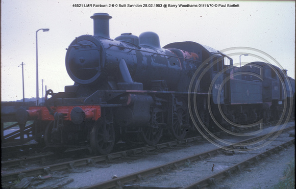 46521 LMR Fairburn 2-6-0 Built Swindon 28.02.1953 @ Barry Woodhams 70-11-01 � Paul Bartlett w