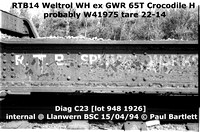 RTB14 (W41975) Weltrol WH Crocodile H internal @ Llanwern BSC 94-04-15 [4]
