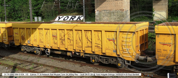 31 70 5992 099-9 IOA (E) Ealnos Network Rail Mussel @ York Holgate Sidings 2014-05-14 � Paul Bartlett [2w]