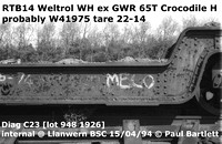RTB14 (W41975) Weltrol WH Crocodile H internal @ Llanwern BSC 94-04-15 [06]