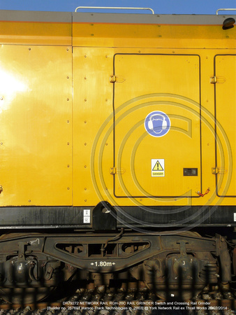 DR79272 Harsco Switch & Crossing Rail Grinder @ York NR Thrall Works 2014-02-20 [04w]