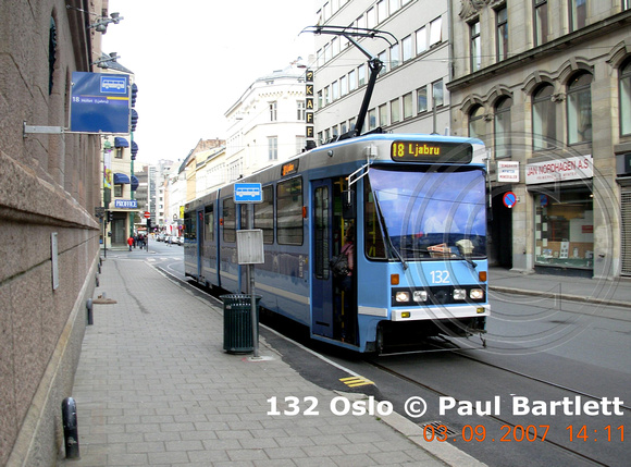 132 tram @ Oslo Norway 2007-09-03