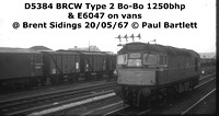 D5384 & E6047 at Brent Sidings 67-05-20