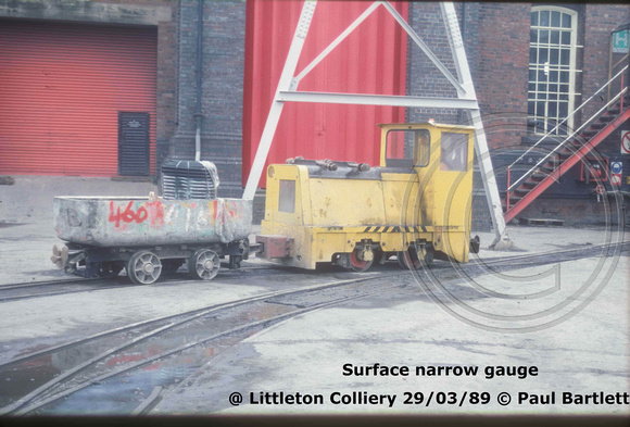 Surface narrow gauge Littleton Coll. 89-03-29 P Bartlett [1W]