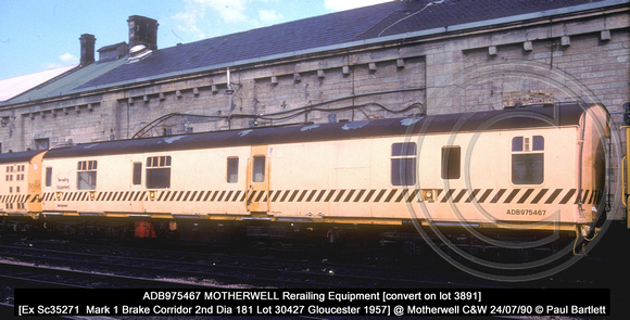 ADB975467 MOTHERWELL Re-Railing Equipment @ Motherwell C&W 90-07-24 � Paul Bartlett [2w]