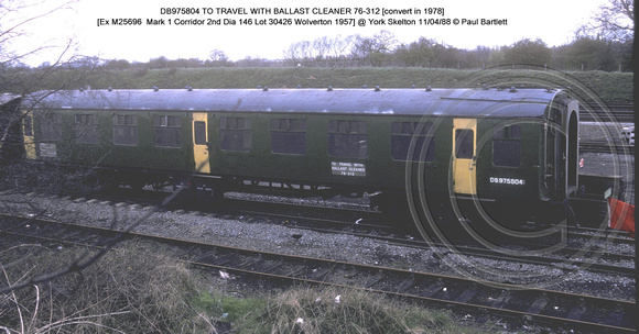 DB975804 TO TRAVEL WITH BALLAST CLEANER 76-312 @ York 88-04-11 � Paul Bartlett w