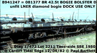 BR Bogie Bolster D Diag 1-472 LNER diamond BDO