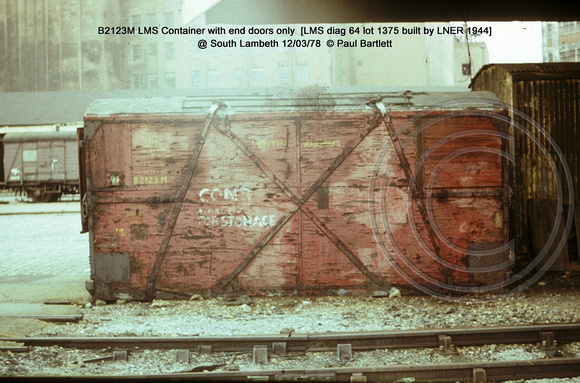 B2123M LMS Container @ South Lambeth 78-03-12  � Paul Bartlett [1w]
