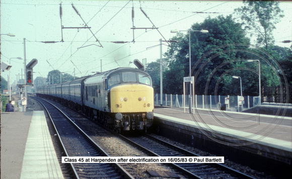 Class 45 Harpenden 83-05-16 � Paul Bartlett w