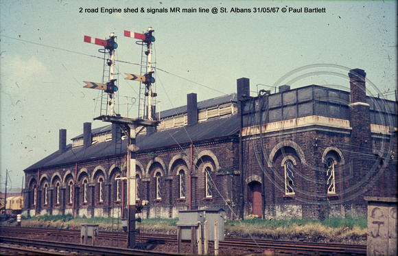 Engine shed signals @ St. Albans MR 67-05-31 � Paul Bartlett w