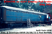 E70470E  Gresley full brake  conserved @ Oxenhope KWVR 73-08-26