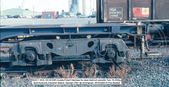 952011 BVA EWS Avesta Polarit Stainless for steel slab-coil cassette @ Immingham 2003-10-18 © Paul Bartlett [fw]