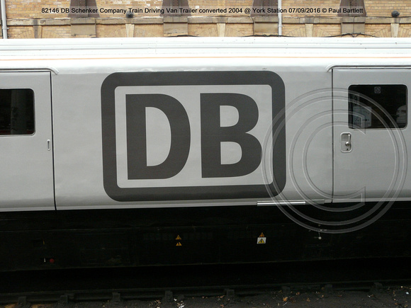 82146 DB Schenker Company Train Driving Van Trailer converted 2004 @ York Station 2016-09-07 © Paul Bartlett [08w]