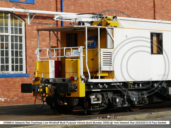 DR98014 OHL MPV Windhoff @ York Network Rail 2012-03-22 � Paul Bartlett [02]