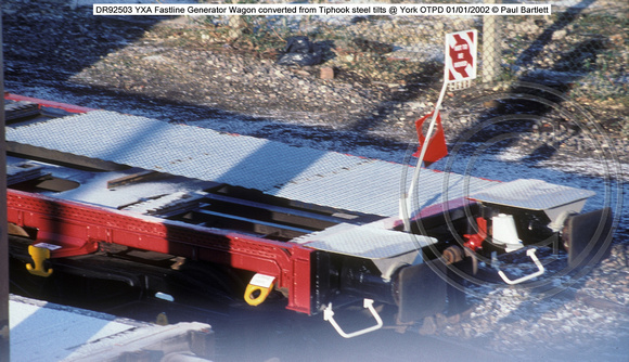 DR92503 YXA Fastline Generator Wagon @ York OTPD 2002-01-01 � Paul Bartlett [3w]