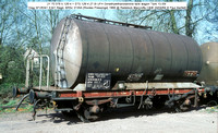STS British international 4-wheel lagged chemical tank wagon