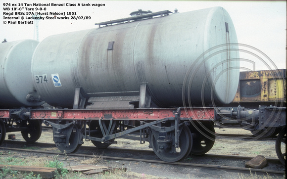 974 ex National Benzol tank @ Lackenby 89-07-28 © Paul Bartlett [3w]