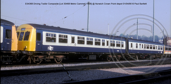 E54368 Metro Cammell class 101 @ Norwich Crown Point depot 90-04-01 � Paul Bartlett w