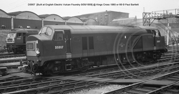 D5907  @ Kings Cross 1965 or 66 � Paul Bartlett wr