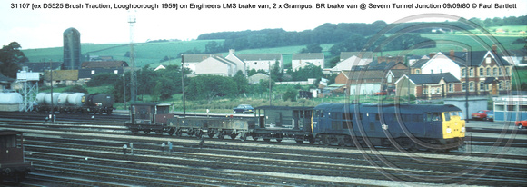 31107 [ex D5525] on Engineers @ Severn Tunnel Junction 80-09-09 � Paul Bartlett w