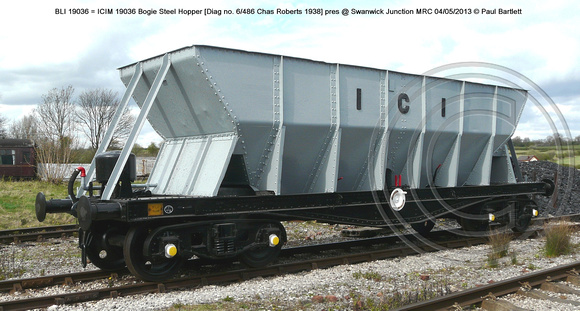 BLI 19036 = ICIM 19036 Bogie Steel Hopper pres @ Swanwick Junction MRC 2013-05-04 � Paul Bartlett [1w]