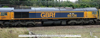 66726 Sheffield Wednesday GBRf [JT42CWR-T1  GM -EMD works no. 20058765-004 landed 20.12.2006] @ York Holgate Junction 2023-03-29 © Paul Bartlett [2w]