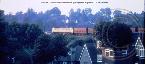 47xxx on COV ABs Tartan Arrow train @ Harpenden August 1973 � Paul Bartlett w