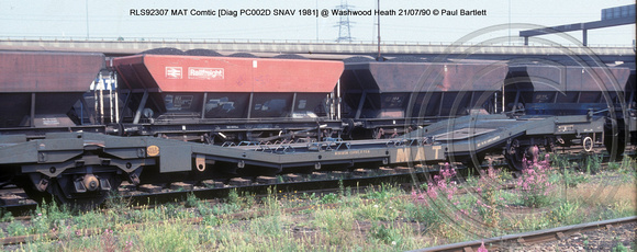 RLS92307 MAT Comtic Diag PC002D SNAV 1981 @ Washwood Heath 90-07-21 � Paul Bartlett w