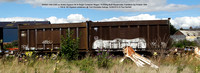 600007 FBA EWS ex British Gypsum Bogie Container Wagon + 134 & 142 @ York Klondyke Sidings 2015-08-15 © Paul Bartlett [1w]