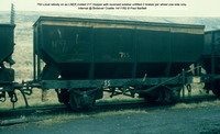 755 Local rebody ex LNER 21t Hopper with reversed solebar unfitted  Internal @ Bolsover Coalite 92-11-14 © Paul Bartlett w