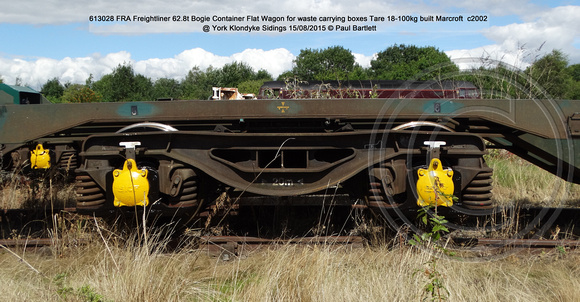 613028 FRA  Freightliner Bogie Container Flat Wagon @ York Klondyke Sidings 2015-08-15 © Paul Bartlett [03w]