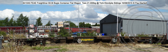 641045 FEAE Freightliner Bogie Container Flat Wagon @ York Klondyke Sidings 2015-08-15 © Paul Bartlett