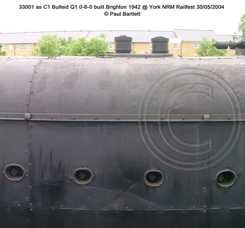 33001 as C1 Bulleid Q1 0-6-0 @ York NRM Railfest 2004-05-30 © Paul Bartlett  [04w]
