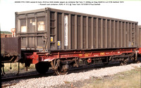 400085 FPA EWS ex SAA bolster wagon as container flat ex Diag SA001A Lot 3728 Ashford 1970 + Russell coal container JGRU A 10 2 @ Tees Yard 99-10-10 © Paul Bartlett w