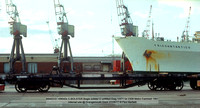 B940310 =09040x C-BOLSTER Bogie bolster C unfitted [Diag 1-471 lot 2308 Metro Cammell 1951] internal use @ Grangemouth Dock 77-08-27 © Paul Bartlett w