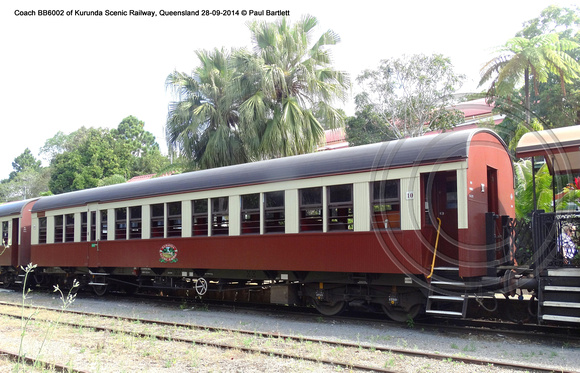 Coach BB 6602 of Kurunda Scenic Railway, Queensland 28-09-2014 � Paul BartlettDSC06287