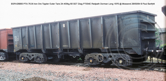 BSRV26800 PTA Iron Ore Tippler Outer @ Mossend 84-05-28 � Paul Bartlett w