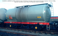 SUKO65819 ex SMBP6497 TTA Class A 32t Petroleum Tank wagon Regd BRM 186769 Metro Cammel 1966 @ York Dringhouses 83-04-23 © Paul Bartlett w