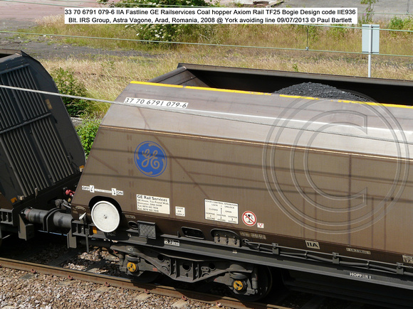 33 70 6791 079-6 IIA Fastline GE Railservices Coal hopper @ York 2013-07-09 © Paul Bartlett [2w]