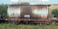 PR55231 Petroleum ex Elf VIP Class A tank @ Stoke Wagon Repairs 85-08-17 � Paul Bartlett w