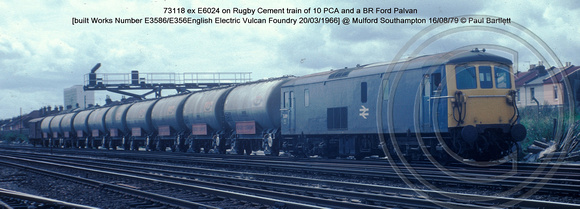 73118 on Rugby Cement tanks @ Mulford Southampton 79-08-16 � Paul Bartlett w