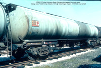 PP85212 Philips Petroleum Bogie Petroleum tank wagon Gloucester bogie Design code TE022H Chas Roberts [1970] @ Stoke Wagon Repairs 82-04-15 © Paul Bartlett w